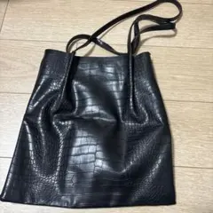 LOWRYS FARM クロコ型押しトートバッグ