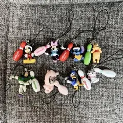 【新品未使用】ディズニー ラウンドワン ストラップ 8点セット★コンプリートあり