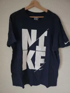 NIKE グラフィックプリント Tシャツ ネイビー XL