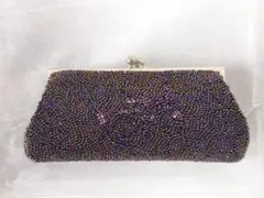ビーズ 刺繍 がま口　 昭和レトロ 小銭入れ 財布 女性用のサムネイル