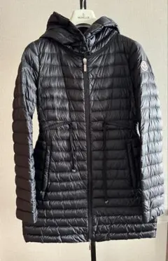 ★モンクレール　BARBEL　サイズ1　グレージュ　超美品　軽量ロングダウン★ モンクレール BARBEL バルベル ライト ロングダウンコート 軽量