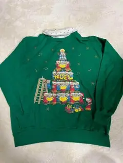 USA古着 クマさんたちが歌う　クリスマススウェット　M