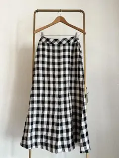 URBAN RESEARCH DOORS ギンガムチェック フレアスカート Mのサムネイル
