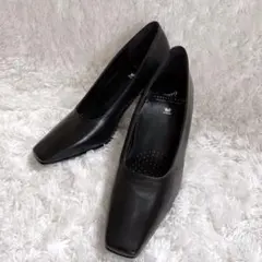 ワコール　サクセスウォーク　ブラック　スクエアトゥ　22.0 パンプス