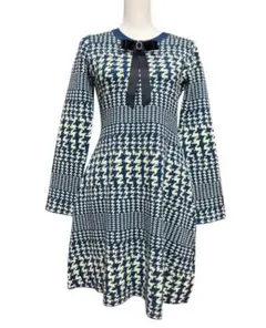 ニットワンピース　千鳥格子柄 Mサイズ