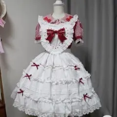 Amavel Country Waitress ワンピース リボン ボルドー Amavel Country Waitress ワンピース リボン ボルドー - メルカリ