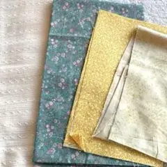 多色布地セット（花柄、イエロー、クリーム）