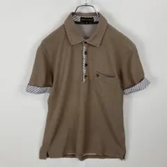ブラックレーベルクレストブリッジ シアサッカーポロシャツ ベージュ系