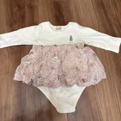 プティマイン　ピーターラビット　ロンパース　80サイズ　花柄　白