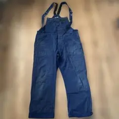 コットン ネイビーオーバーオール サイズ58 古着