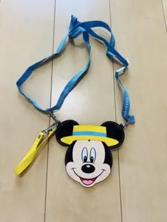 ミッキーマウス パスケース ストラップ付き