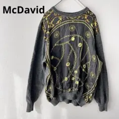 McDavid 長袖セーター スカーフ　シルク　イタリア製　オフィスカジュアル