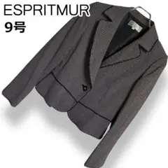 【美品】ESPRITMUR エスプリミュール ジャケット 袖裏レース 黒【9号】のサムネイル