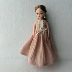 No.482 リカちゃん服　ハンドメイド　ワンピース　ピアス