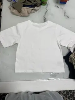 ホワイトコットン半袖Tシャツ