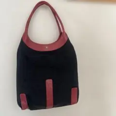 KATORIYA 黒と赤のナイロントートバッグ