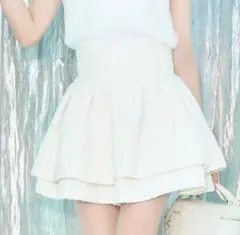 ミシェルマカロンツイード美脚スカート