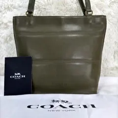 【美品】オールドコーチ 9098 トートバッグ オールレザー カーキ 肩掛け 緑