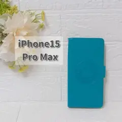 iPhone15 Pro Max 手帳型 スマホケース スマイル ミラー付