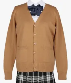 CAMPURE キャメル Vネック ニットカーディガン