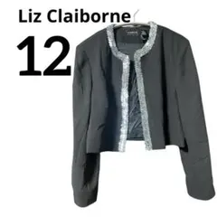 Liz Claiborne ノーカラージャケット 【12】 ブラック