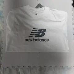 NB new balance メンズ半袖Tシャツ サイズL 白 ロゴプリント有のサムネイル