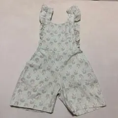 韓国子ども服　花柄 フリル サロペット