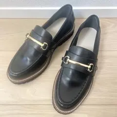 極美品 Mazell 厚底ビットローファー 36 黒 バンヤードストーム 軽量