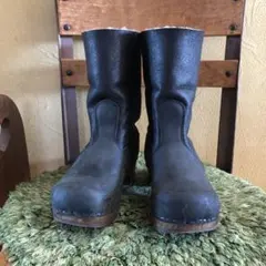 デンマークの木靴sanitaブーツ黒