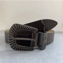 ウエスタンベルト　アメカジ　ヴィンテージ　y2k　グランジ　ベルト　ブラウン