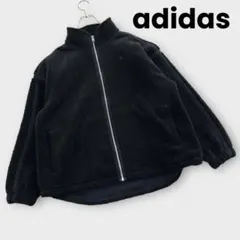 adidas XL ボア フリース ジップアップ ブラック オリジナルス