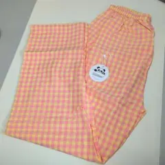 【新品未使用】パジャマ パンツ ギンガムチェック ピンク イエロー 薄手のサムネイル