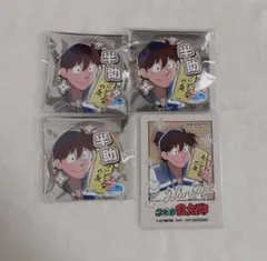 忍たま乱太郎 カラオケの鉄人 缶バッジ ミニフォト風カード 土井半助 4点セット