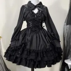 黒 ゴスロリ ドレス