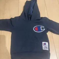 Champion ネイビー フード付きパーカー