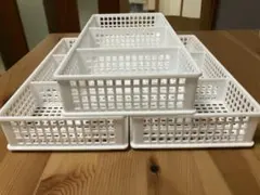 仕切りボックス 長方形 浅型 ホワイト