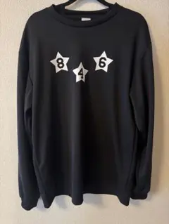 846 yajiro 長袖カットソー LL 黒 星形プリント