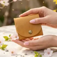 トレンド本革ミニ財布 幸運のイエロー コインケース 小物入れ ポーチ コンパクト