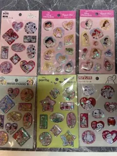 ２４時間以内発送 カプセルシール　ウォーターシール　ディズニー　セリア　6種
