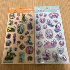正規品サンスターディズニーポップデコパーティーラメきらクリスタルシール2種