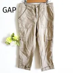 ギャップ カーゴパンツ ベージュ カジュアル アウトドア 綿100% 洗える