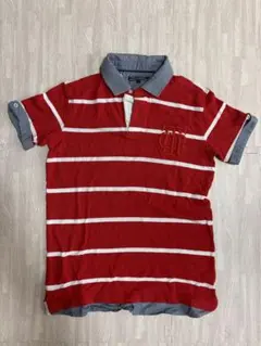 TOMMY HILFIGER ボーダーポロシャツ　赤　y2k