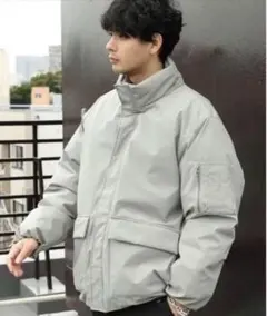 中綿ノンキルトブルゾン／ダウンジャケット