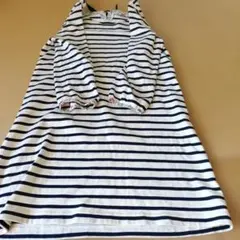 nimes et nimes ボーダー ひざ丈ワンピース