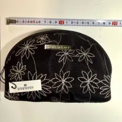 GIVENCHY ジバンシィ 花柄刺繍 ポーチ ブラックのサムネイル