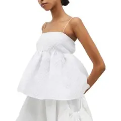 UK10 cecilie bahnsen セシリーバンセンselena トップス CECILIE BAHNSEN-SELENA TOP/WHITE - VISITFOR