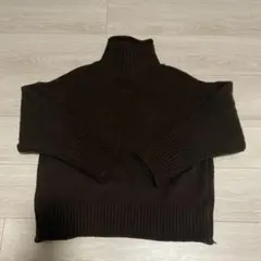 【最終値下げ】ダークブラウン タートルネックセーター