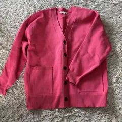 GLOBAL WORK ピンク Vネック カーディガン M