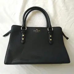 ケイトスペード　2WAY ショルダーバッグ　ハンドバッグ　シボレザー　黒