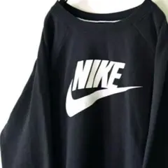 ナイキ NIKE ロゴ スウェット トレーナー XL ブラック 黒 古着